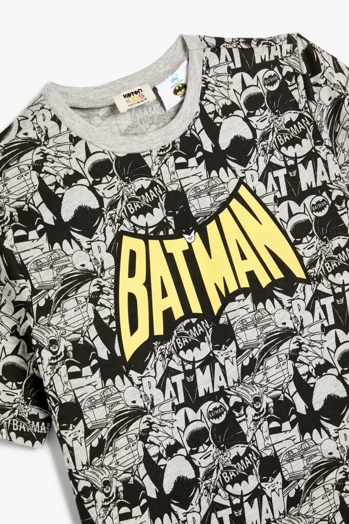 Koton Erkek Çocuk Tişört Kısa Kollu Batman Baskılı Lisanslı Pamuklu
