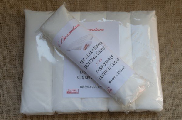 Bezendam Şezlong Örtüsü  TEK TEK PAKETLİ Lastikli Tek Kullanımlık Sunbed Cover