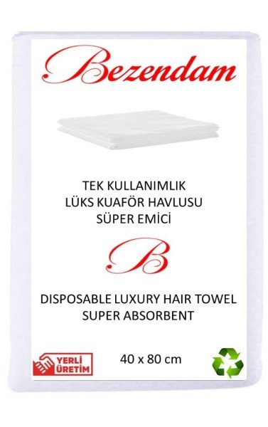 Bezendam Tek Kullanımlık Saç Havlusu Kuaför Havlusu TEK TEK PAKETLİ Ekstra Emici