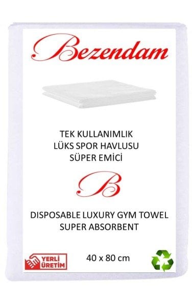 Bezendam Tek Kullanımlık Spor Havlusu Antrenman Havlusu TEK TEK PAKETLİ Ekstra Emici