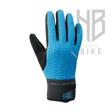Shimano Windbreak Thermal Reflektörlü Eldiven Mavi - Large