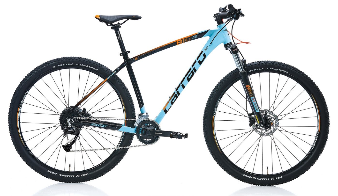 Carraro Big 2918 29'' 18-V HD Dağ Bisikleti 52 Cm - Açık Mavi/Siyah/Turuncu