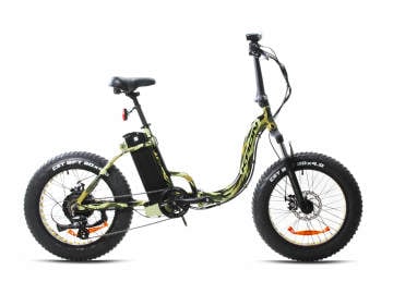 Kron Eft 100 - 20'' Katlanır ELektrikli Bisiklet - M.Disk Kamuflaj