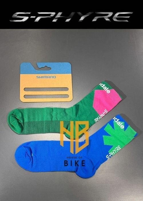 Shimano S-Phyre Cannondale Çorap Mavi-Yeşil