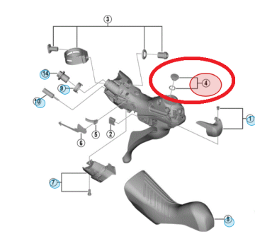 Shimano Hava alma vidası ve O-halkası ST-R9120