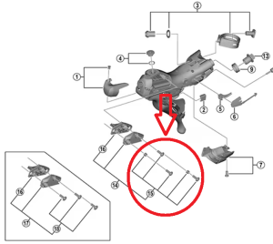 Shimano STI Hidrolik Kol Diyafram Vida ve Ara Parçaları- R9120/R8020/R7020/RX810