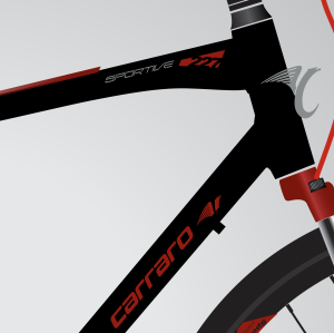 Carraro Sportive 227 28'' 27-V HD Mat Antrasit / Siyah / Turuncu - 46 Cm