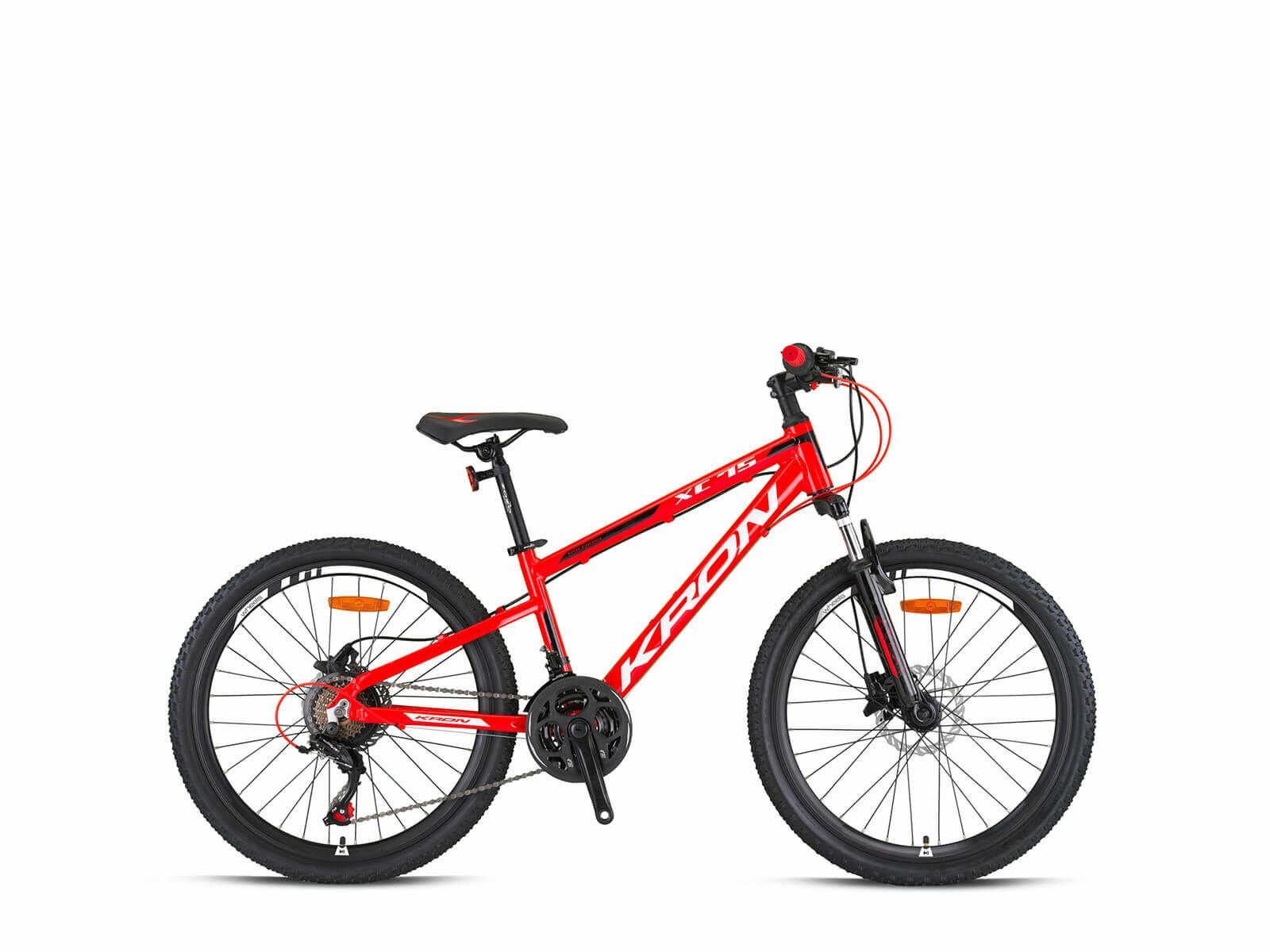 Kron XC 75 - 24'' MTB 13' - 21 Vites - H.DISC - Kırmızı-Siyah/Beyaz