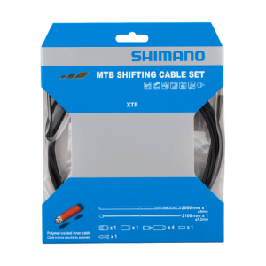 Shimano Polimer Kaplamalı Vites Kablosu Seti - Siyah