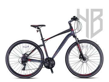 Kron TX150 28'' 24-Vites Trekking Bisiklet - H.Disk Mat Siyah/Kırmızı/Füme - 18'