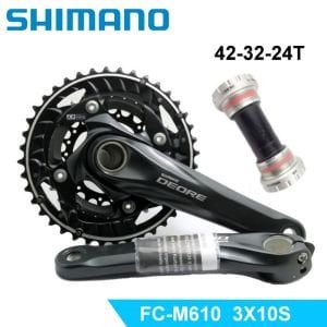 Shimano Deore FC-M610 Aynakol - SM-BB52 HOLLOWTECH II Göbek Seti