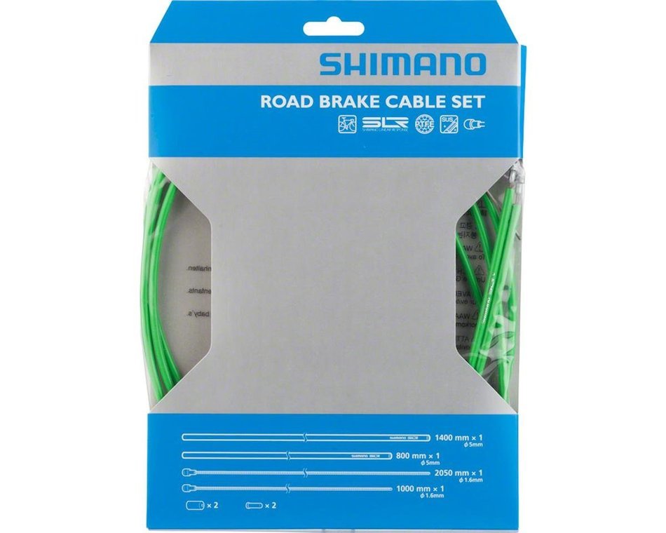 Shimano Fren Kablo Set PTFE Yol Yol PTFE Yeşil