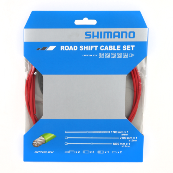 Shimano Optislick Vites Kablo Seti OT-SP41 Kırmızı