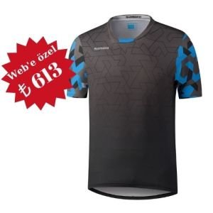 Shimano Myoko Kısa Kollu Forma Siyah/Mavi Large
