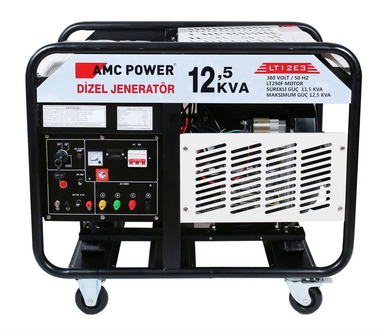 AMC LT12E3 DİZEL JENERATÖR 12.5KVA 380VOLT