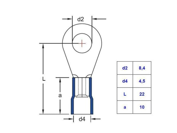 GYU 802 Yuvarlak Tip İzoleli Kablo Pabucu