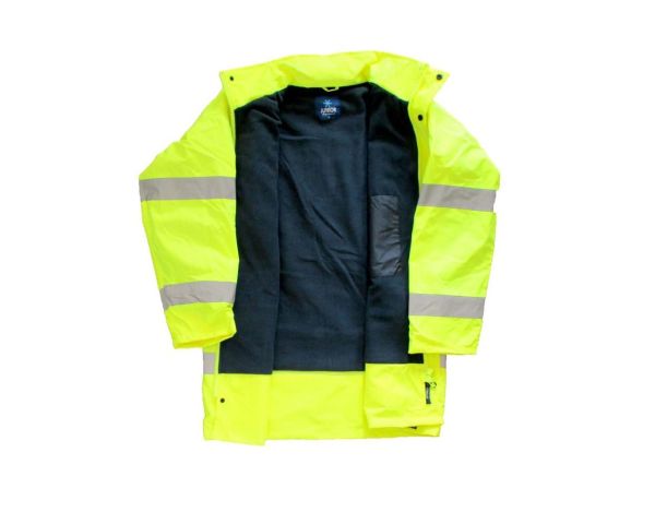 JUNIOR JN1011/P Waterproof Polarlı Fosforlu Oxford Parka Sarı XXL beden