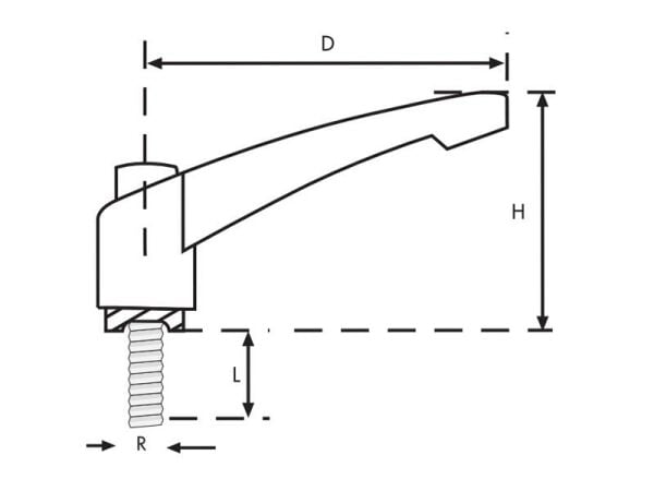 Metal Sustalı Kol Civatalı Çap80 M10x40