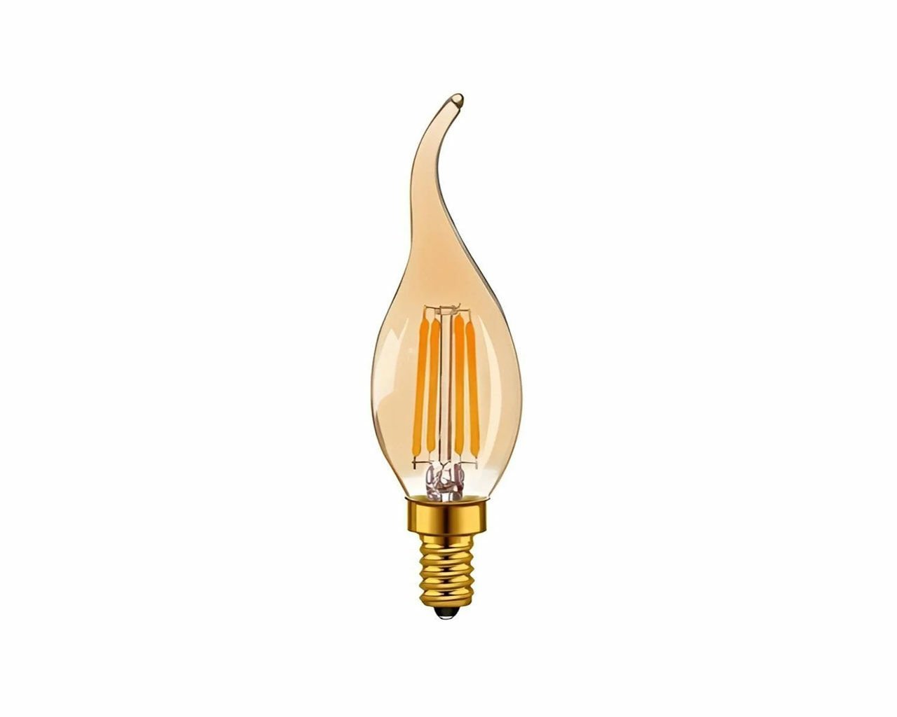 CT-4281 Led Kıvrık Buji Ampül E14 4W Amber Renk