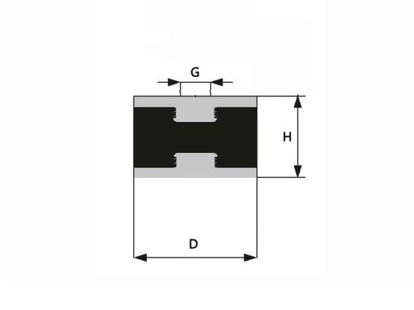 C Tip Lastik Takoz Pullu 100x75