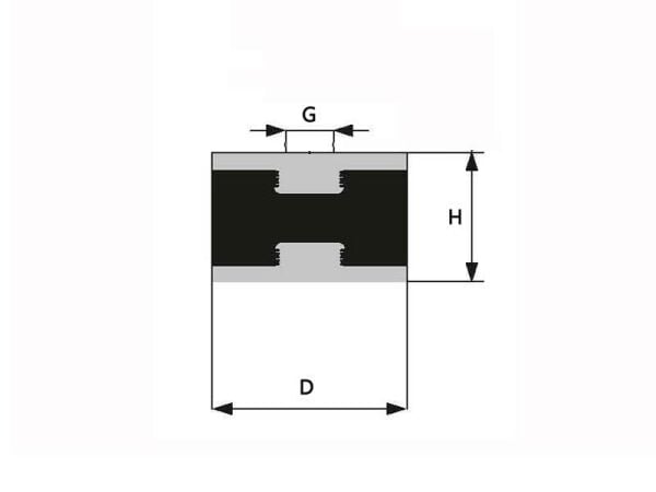 C Tip Lastik Takoz Pullu 60x20