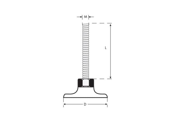 Rotil Ayak Alt 45 mm M10x35