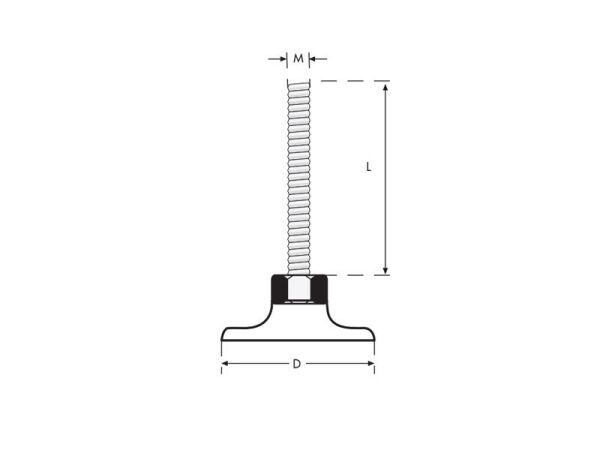 Rotil Ayak Alt 45 mm M12x40