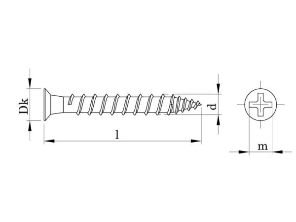 4x40 mm Sunta Vidası DIN 7505