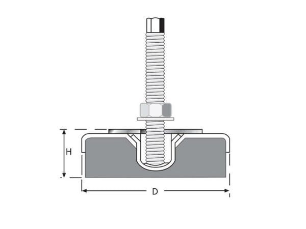 Tezgah Tamponu M24x170 Çap200