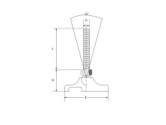 Oynar Demir Mafsallı Makine Ayak M12x50 Çap50