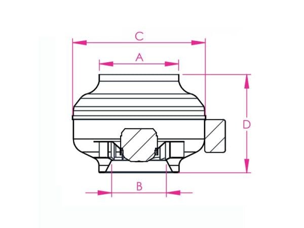 Yuvarlak Kanal Tip Radyal Fan LKT-200