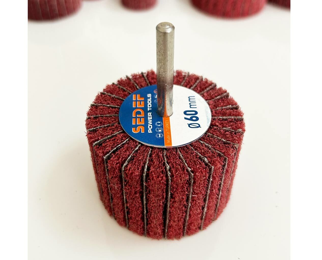 30X20mm, 1 3/16'x3/4' inches abrasive non woven combi mop wheel with 1/4 shank 10 pcs pack