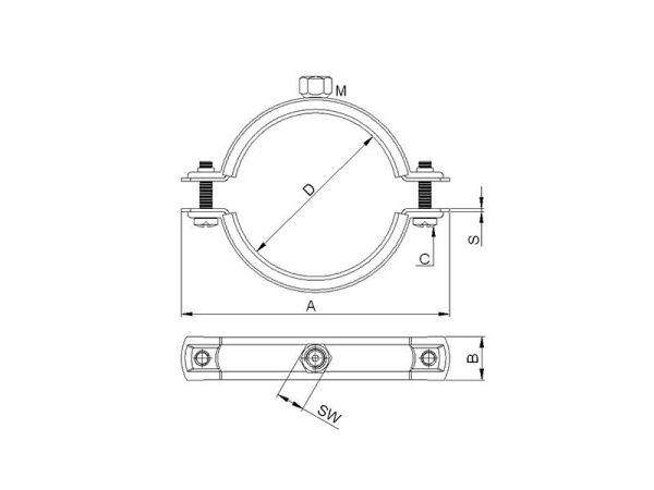 Somunlu Kelepçe Trifonsuz 3/4''