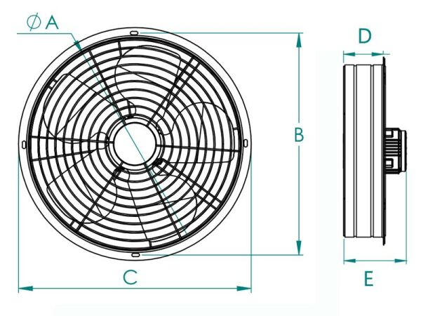 Trifaze Aksiyel Sanayi Aspiratör PST-400