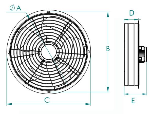 Trifaze Aksiyel Sanayi Aspiratör PST-600