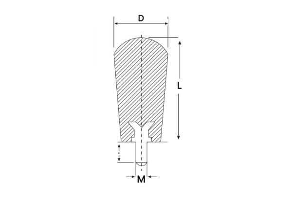 Silindir Sap Erkek 21x50 mm M10