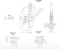 330-4 Dikey Pozisyon Yan Tabanlı Klamp