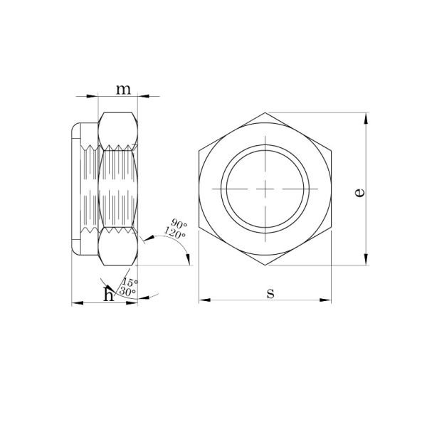 M3 Fiberli Somun DIN 985