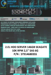 2.EL HDD SERVER 146GB SEAGATE 10K RPM 2,5'' SAS 6G P/N : ST9146803SS