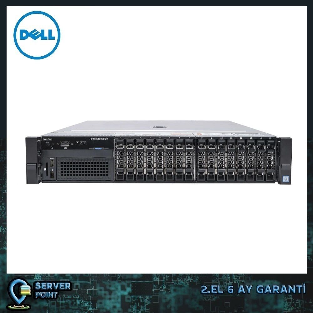 2.EL DELL R730 E5-2680 V4 2X CPU 512GB DDR4 RAM HDD YOK H730 RAID 2X 750W POWER