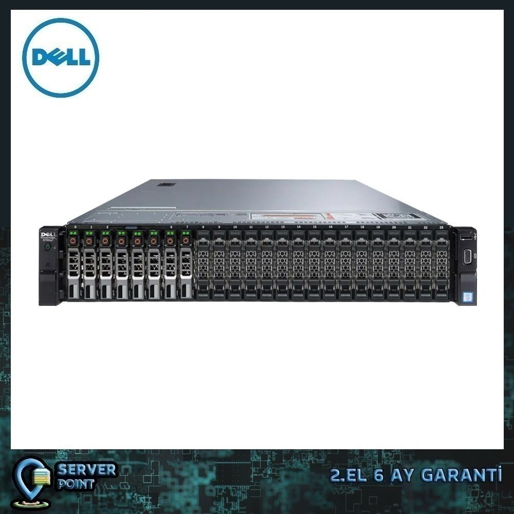 2.EL SERVER DELL R730XD (24+2 SFF) E5-2667 V4 2X CPU 128GB DDR4 RAM H730 RAID 2X 750W POWER