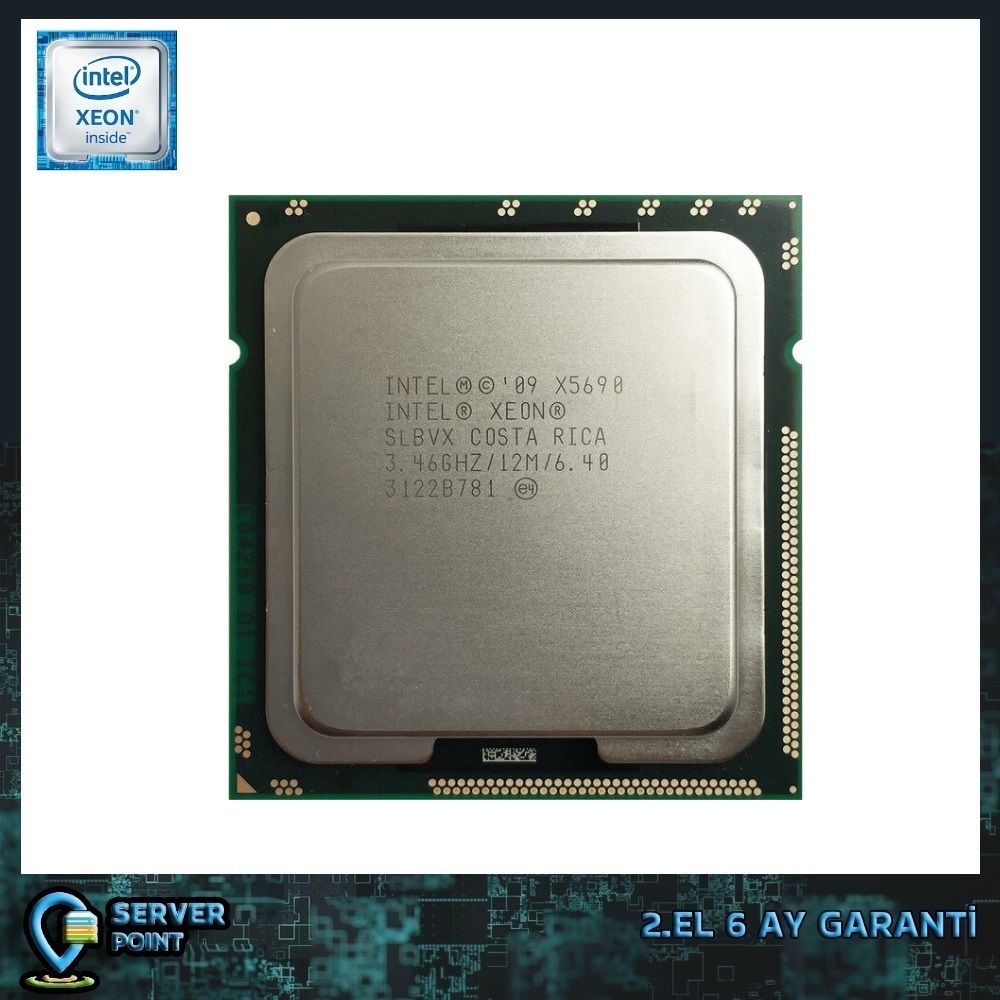 2.EL CPU SERVER XEON X5690 3.46 GHz 6 CORE 12T 12MB CACHE LGA 1366