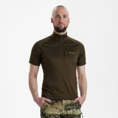DEERHUNTER Yaka Fermuarlı K.Kollu Yeşil Tişört XL