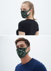 BLACKSPADE Unisex Koruyucu Maske Yeşil Kamo