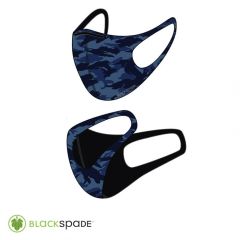 BLACKSPADE Unisex Koruyucu Maske Lacivert Kamo