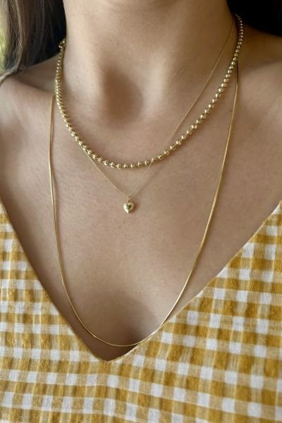 VIP İnce Yılan Sırtı Kolye 60 cm 14K
