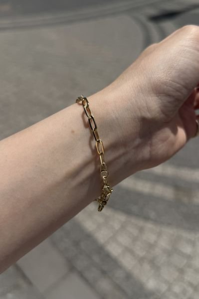 VIP Oval Halka Zincir Bileklik 19 cm 14K