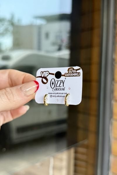 VIP Sade Küçük Halka Küpe 14K