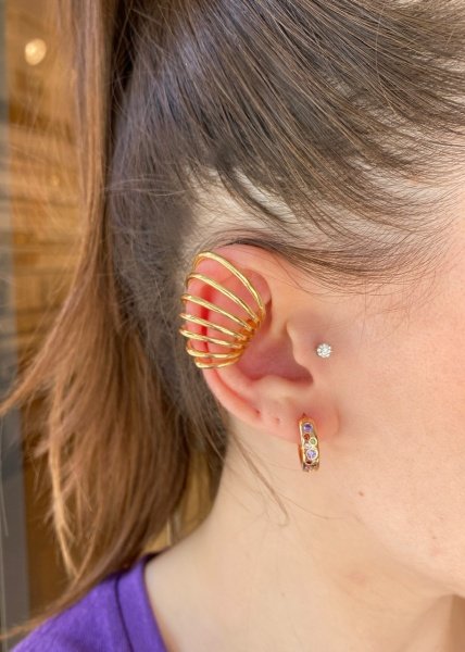 Damla Model Kafes Earcuff Kıkırdak Küpe