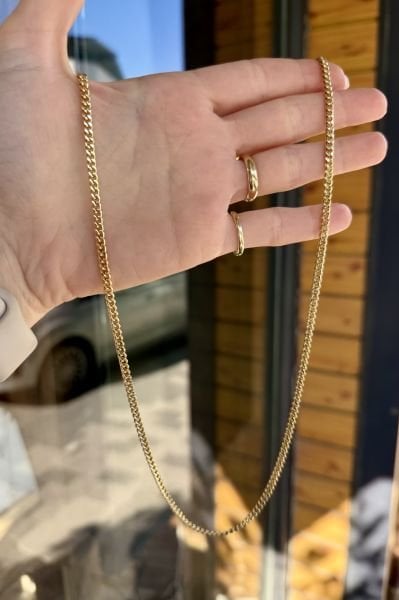 VIP Sık Örgü Zincir Kolye 60 cm 14K